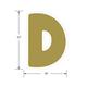 Gold Letter (D) Corrugated Plastic Yard Sign, 24in